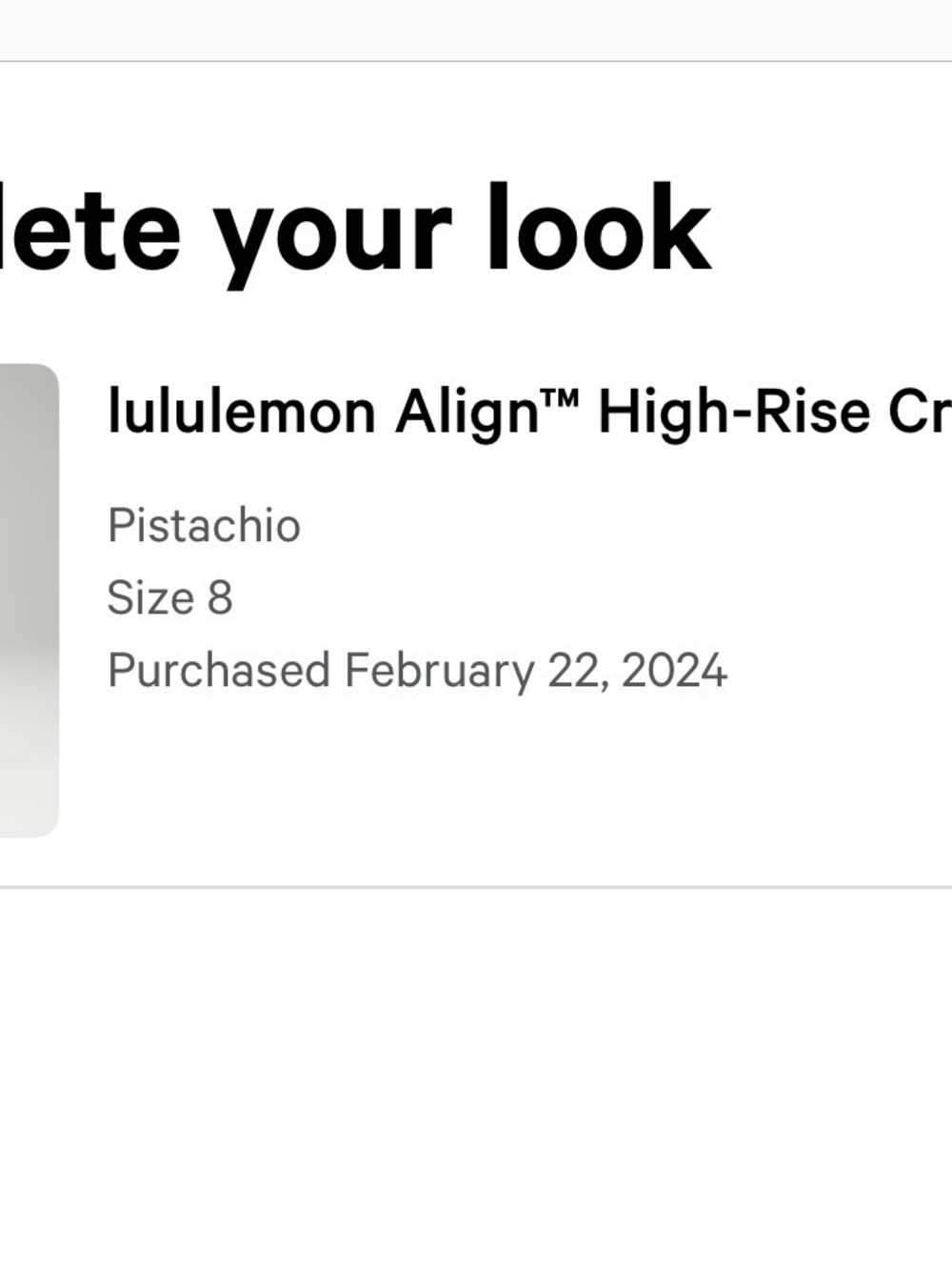 lululemon Align High-Rise Leggings Pistachio